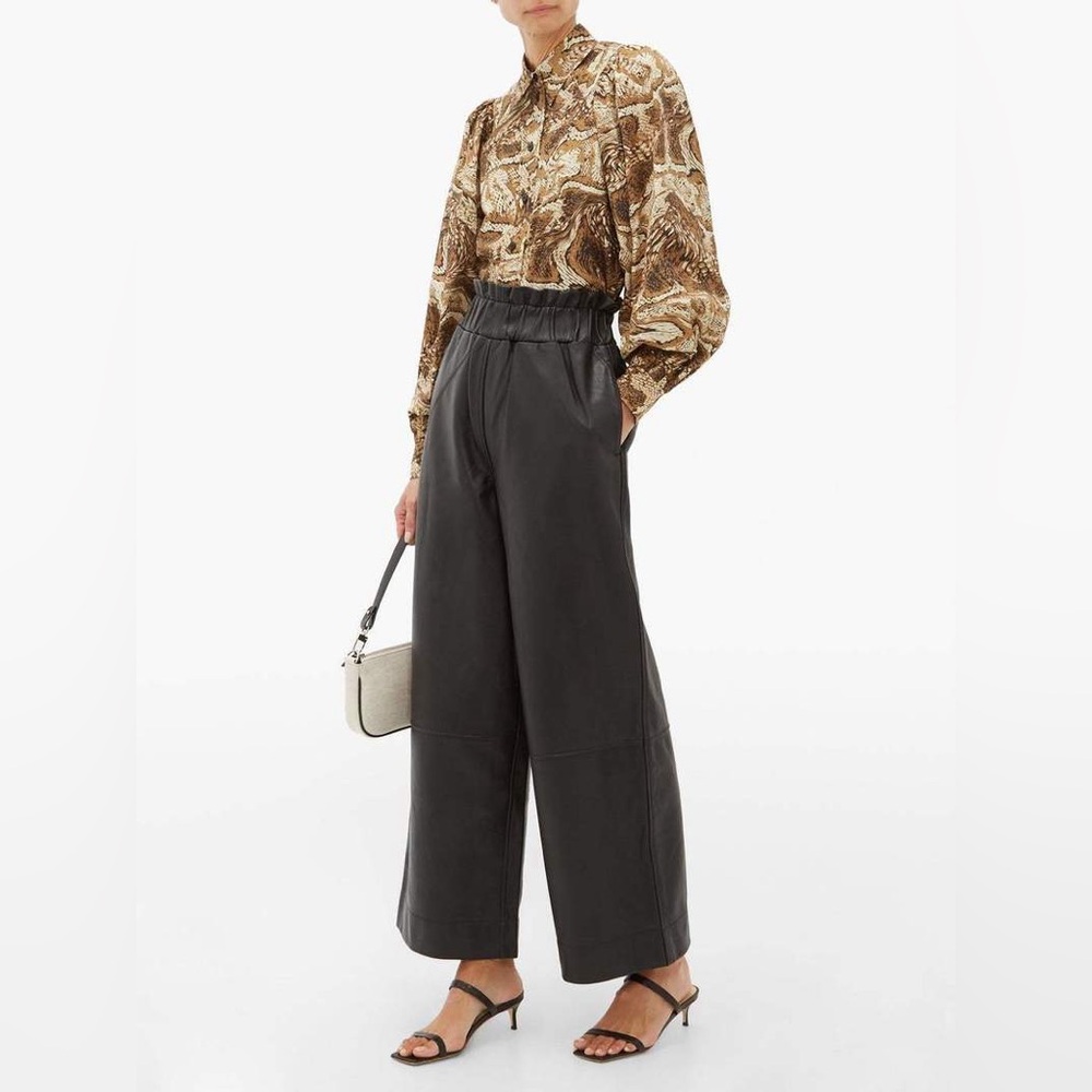 Ganni Tigers Eye buttoned blouse 36